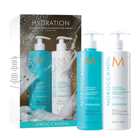 Moroccanoil hydrating shampoo and conditioner 500ml twin pack